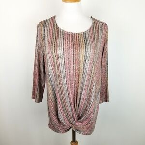 Another Reason striped shirt, sz Lg